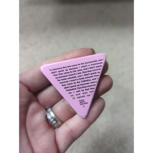Pastor MARTIN NIEMOLLER Quotation Pink Triangle Pinback Button Pin Donnelly/Colt
